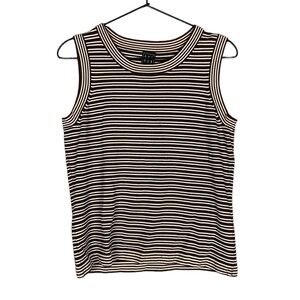 Dué per dué neutral stripe tank top